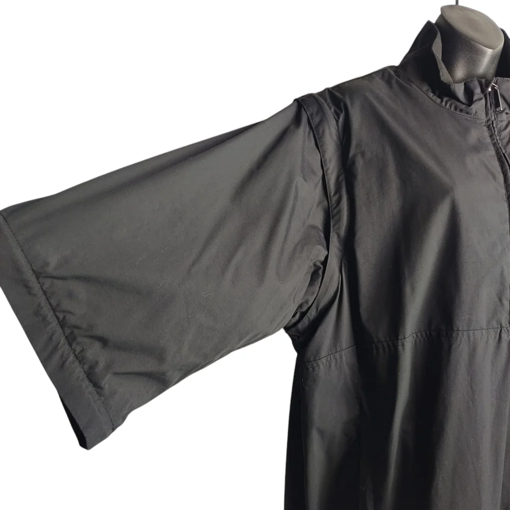 Walter Hagen Golf Jacket Men's Black Half Zip Removable Sleeve Size Large
